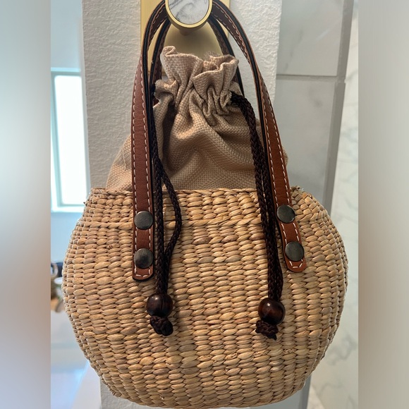 Sea and Grass Mini Tote with drawstring inner bag! - Picture 3 of 12